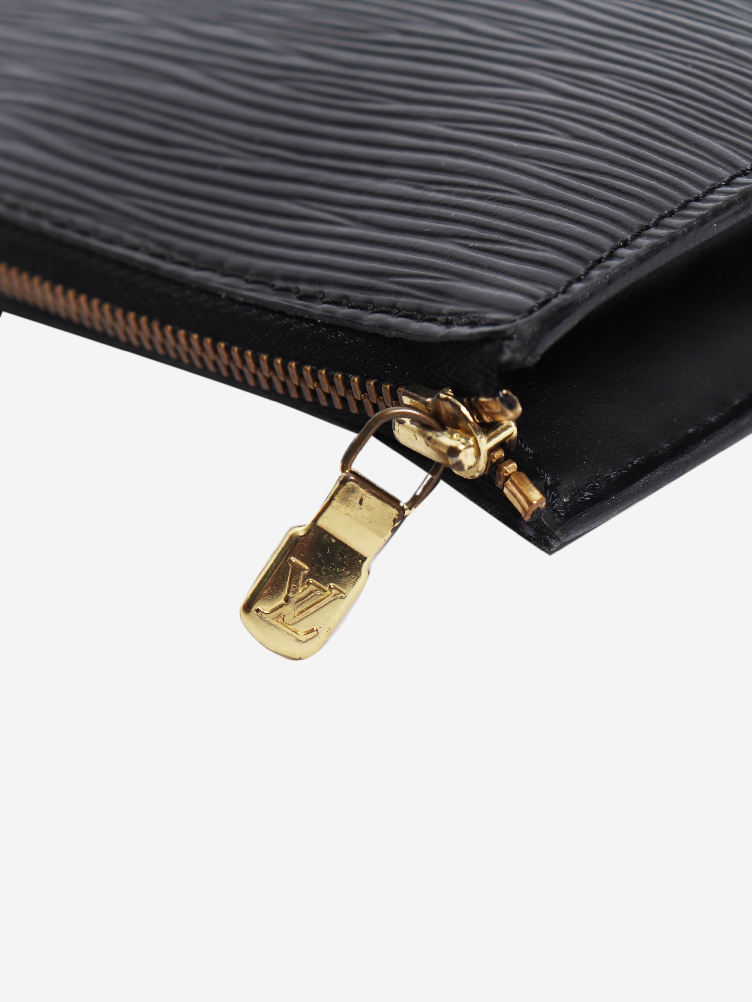 Black 1996 EPI leather key pouch