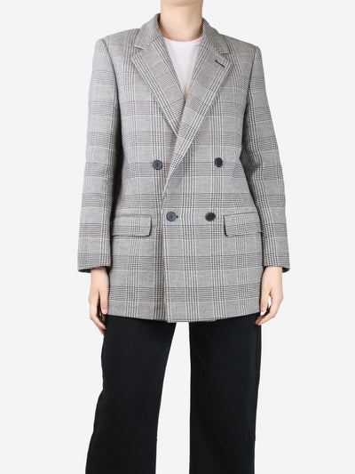 Black double-breasted wool houndstooth blazer - size UK 12 Coats & Jackets Stella McCartney 