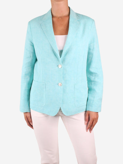 Blue linen button-up blazer - size IT 44 Coats & Jackets Malo