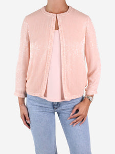 Louise Kennedy Pink beaded cardigan and top set - size S