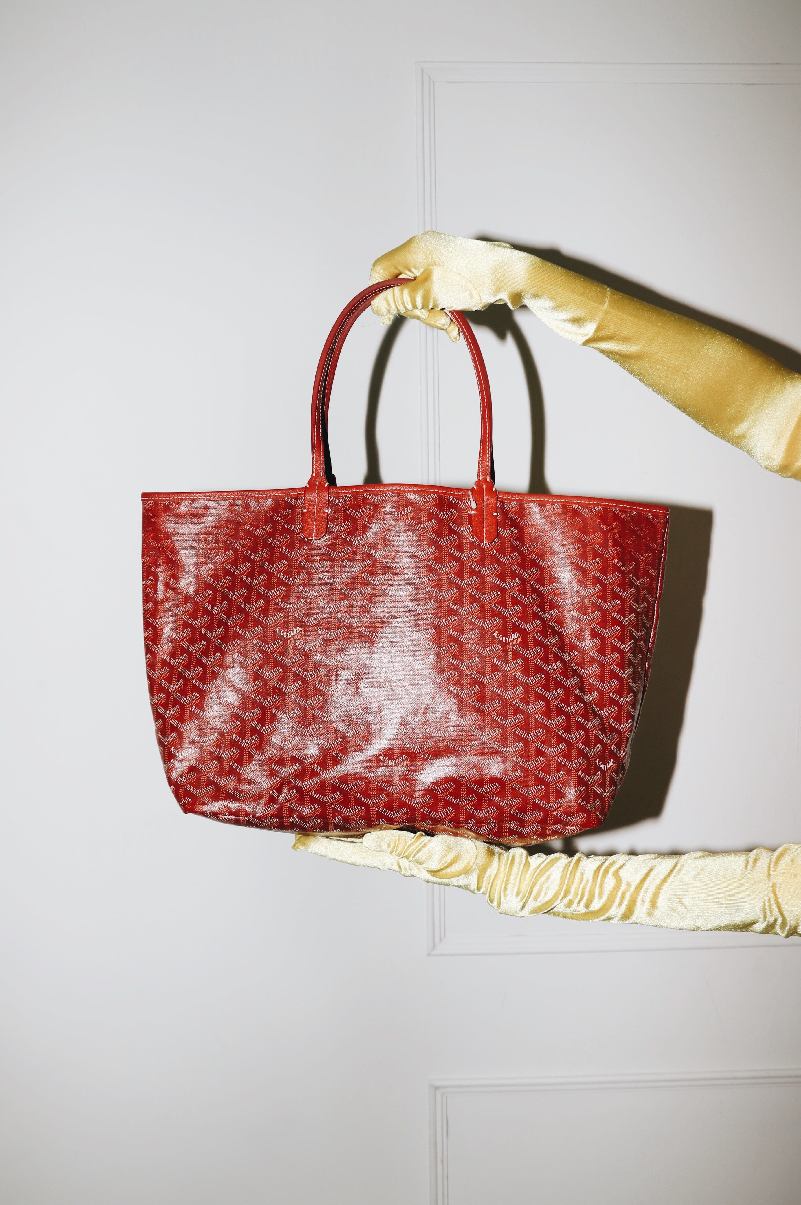 Red Saint Louis PM Goyardine monogram tote Tote Bags Goyard 
