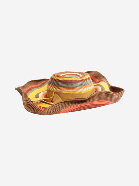 Brown striped hat alternate image