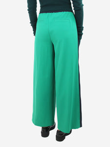 ME+EM Green side-stripe trousers - size UK 8
