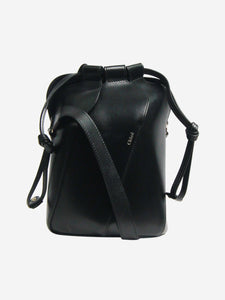 Chloe Black small Tulip leather bucket bag