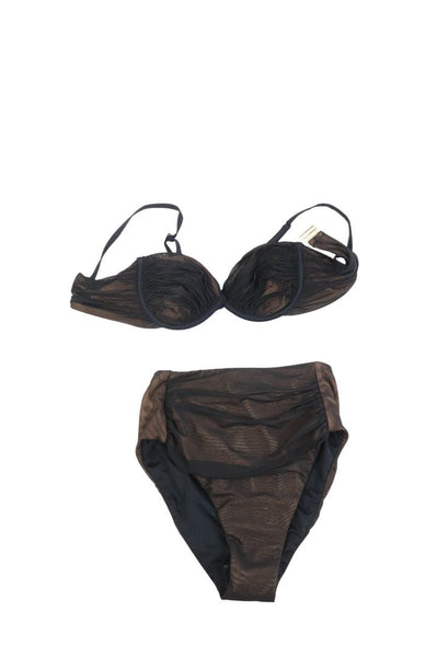 self-portrait Black mesh two piece suit set - size UK 8 product image