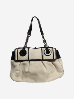 Cream vintage B canvas bag Top Handle Bags Fendi 