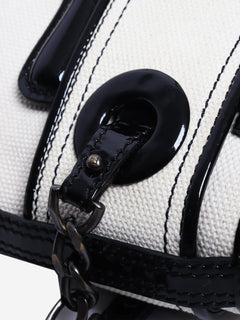Cream vintage B canvas bag Top Handle Bags Fendi 