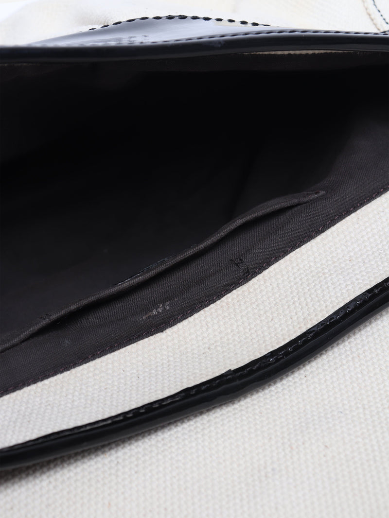 Cream vintage B canvas bag Top Handle Bags Fendi 