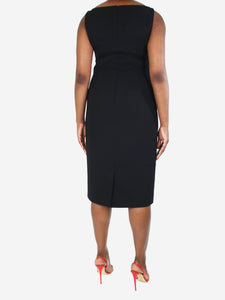 Givenchy Black two-tone midi dress - size UK 14