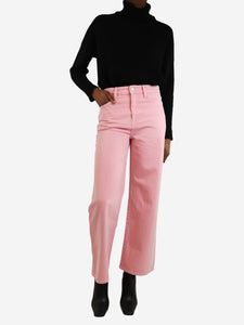 Frame Pink le jane wide-leg crop jeans - size UK 6