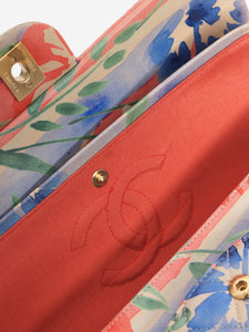 Chanel Multicolour 2009 medium lambskin watercolour Classic Double Flap bag