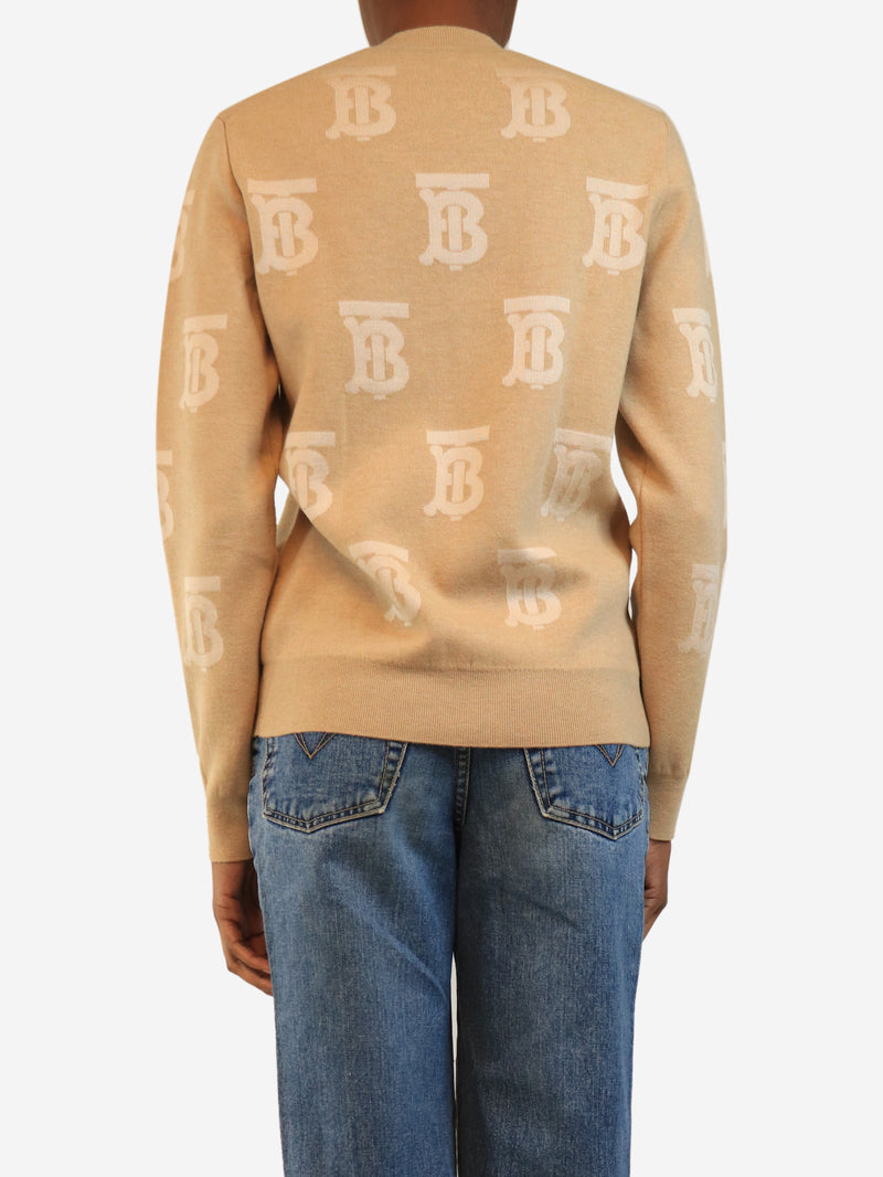 Neutral TB Monogram jumper - size XS