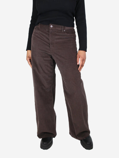 Brown corduroy trousers - size UK 14 Trousers The Row 