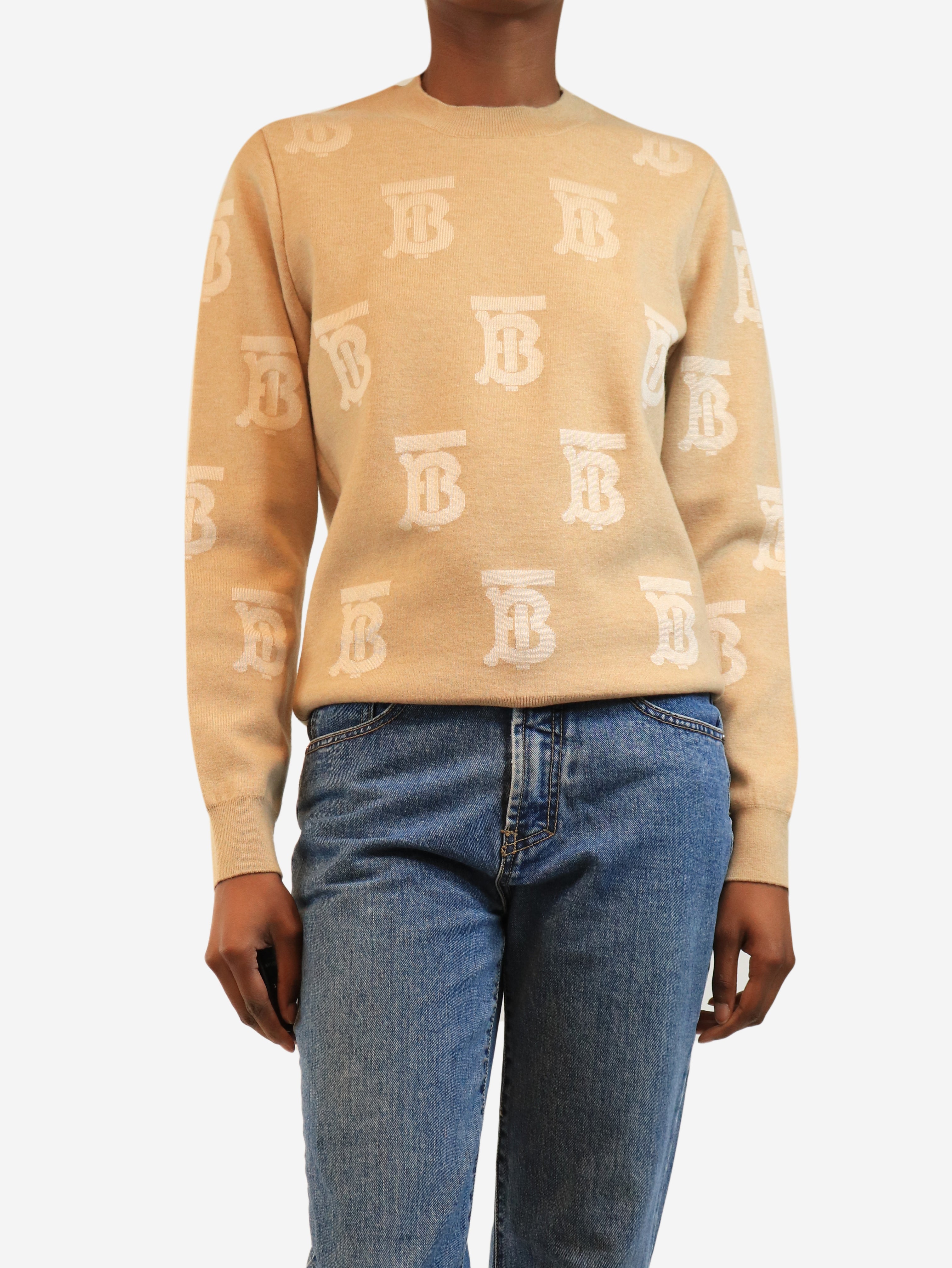 Neutral TB Monogram jumper - size XS
