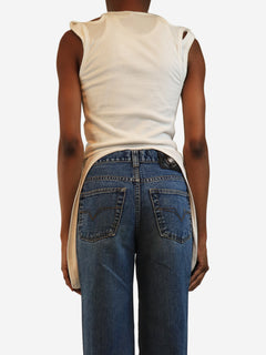 White ribbed tank top - size UK 8 Tops Dion Lee 