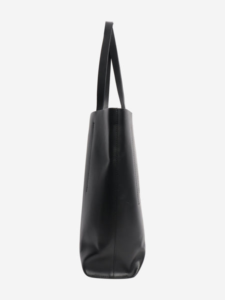 Black leather tote bag alternate image