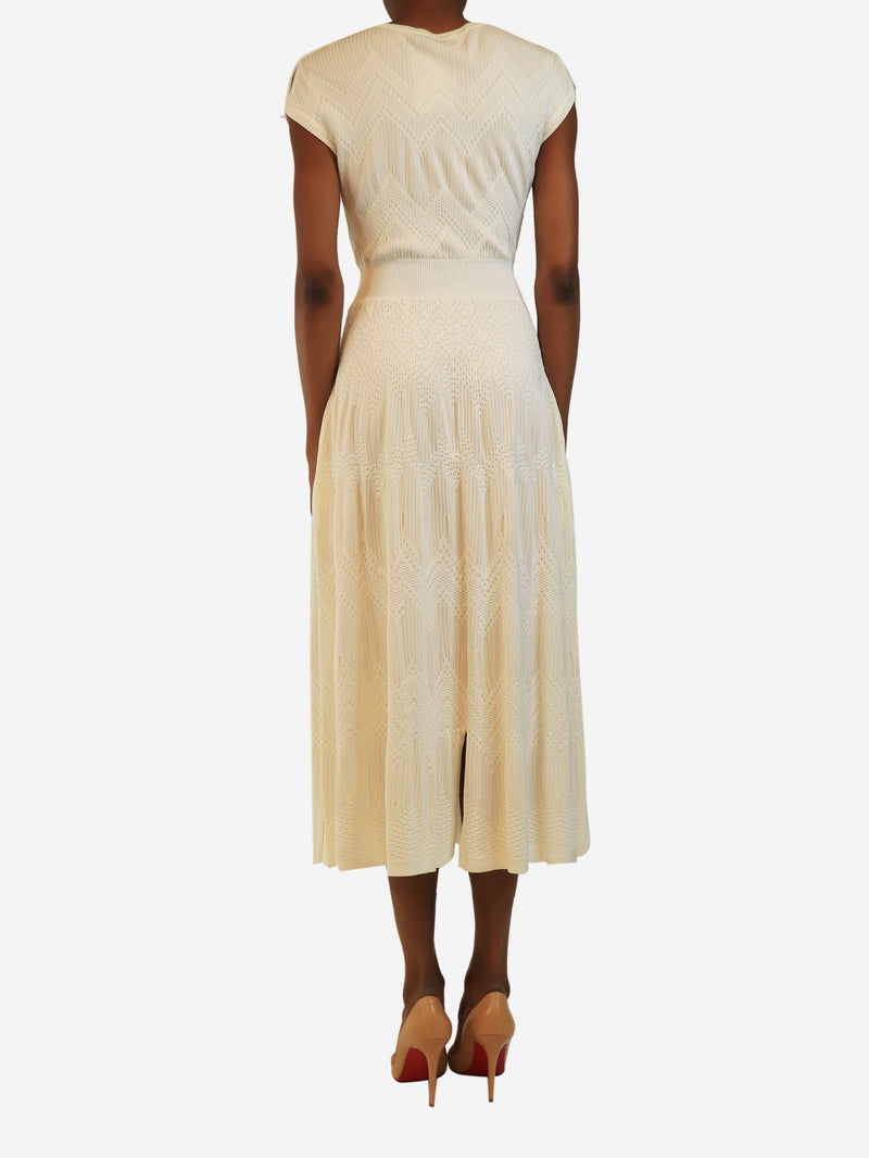 White sleeveless knit midi dress - size UK 8 Dresses Chanel 