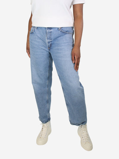 Blue frayed hem jeans - size UK 14 Trousers Agolde 