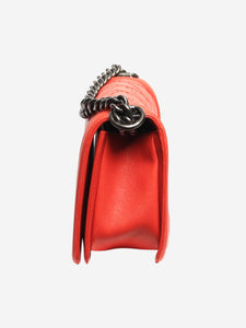Chanel Red 2013 medium lambskin quilted Boy bag