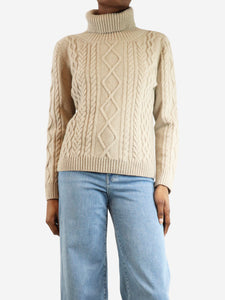 Max Mara Beige cable knit sweater - size S