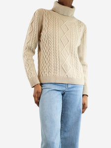 Max Mara Beige cable knit sweater - size S