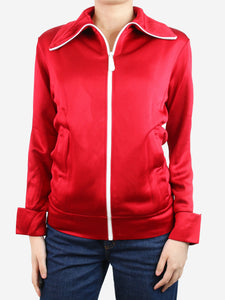 Burberry Red zipped high-neck jacket - size XS