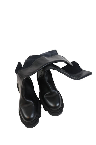 Unknown Black knee-high boots - size EU 37 (UK 4) alternate image