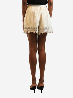 White Odyssey shorts - size S Shorts Scarlet Poppies 