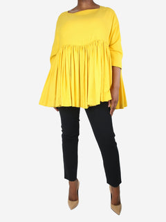 Yellow peplum top - size One Size Tops Egg 