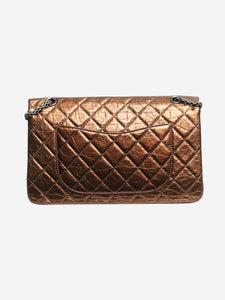 Chanel Brown 2010 maxi lambskin 2.55 bag