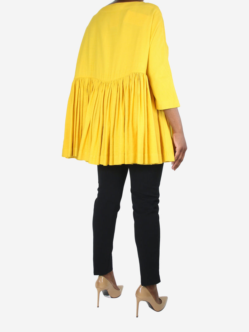 Yellow peplum top - size One Size Tops Egg 