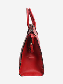 Red rockstud leather top handle bag Top Handle Bags Valentino 