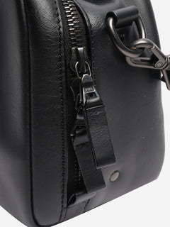 Black leather 2way crossbody bag Cross-body bags Isaac Reina 