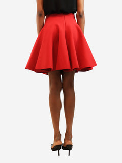 Red skater skirt - size UK 10