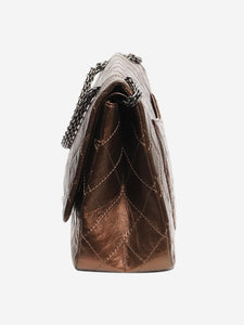 Chanel Brown 2010 maxi lambskin 2.55 bag