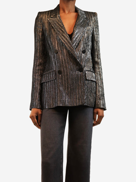 Silver lurex blazer - size UK 8 product image