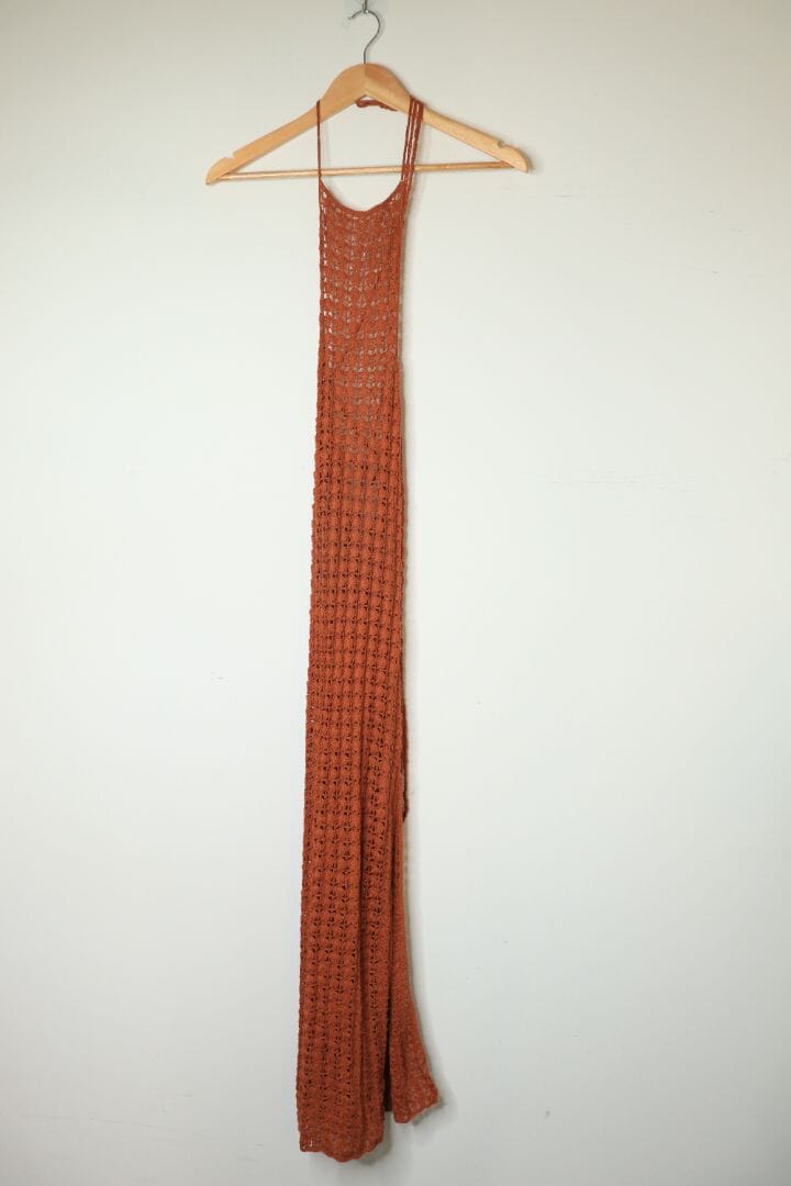 Burnt orange crochet maxi dresses - size XS Dresses Cult Gaia 