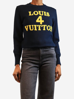 Navy graphic logo jumper - size S Knitwear Louis Vuitton 
