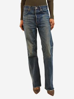 Blue straight-leg jeans - size UK 8 Trousers Versace 