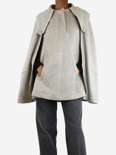 Grey heavyweight poncho - size UK 6 Coats & Jackets Chloe 