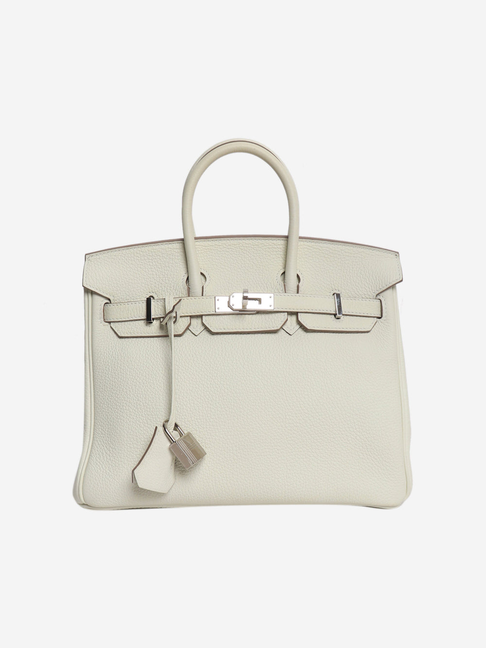 White Birkin 25 Togo palladium-hardware handbag Top Handle Bags Hermes 