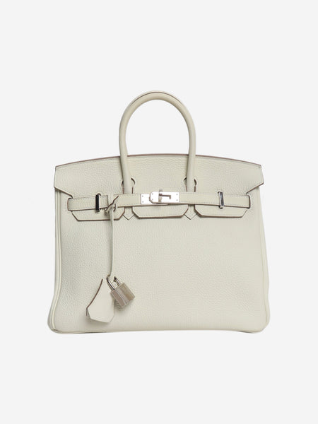White Birkin 25 Togo palladium-hardware handbag product image
