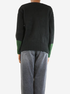 Chinti & Parker Black two-tone cashmere jumper - size XS