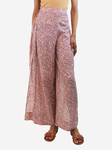 Zimmermann Zimmermann Purple floral slit leg trousers - size UK 8
