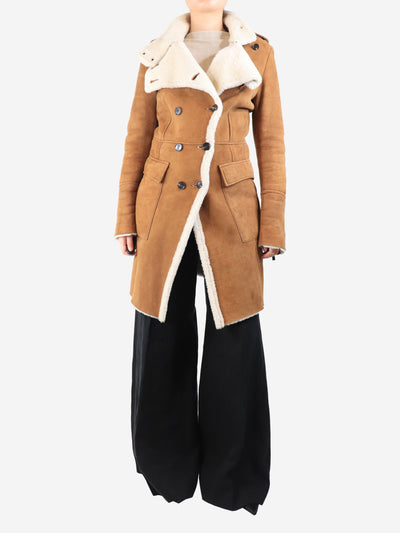 Brown shearling coat - size UK 12 Coats & Jackets Barbara Bui 