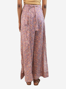Zimmermann Zimmermann Purple floral slit leg trousers - size UK 8