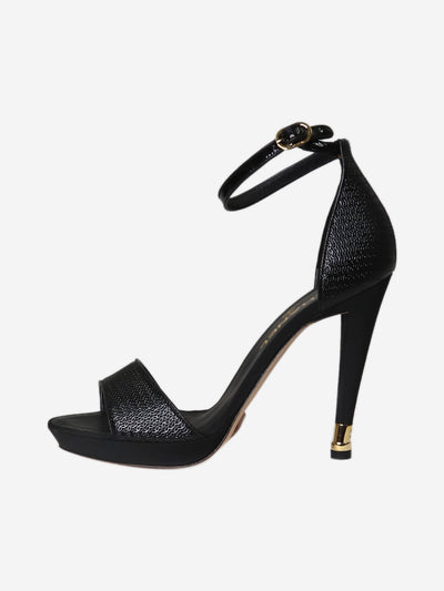 Black textured sandal heels - size EU 39 Heels Chanel 