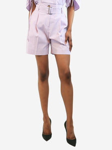 Eudon Choi Purple shorts with belt - size UK 6