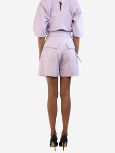 Eudon Choi Purple shorts with belt - size UK 6