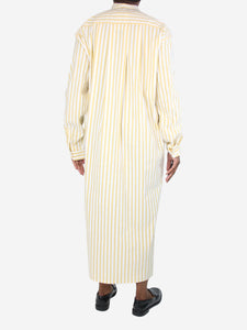 Connolly Yellow and white striped shirt dress - size L